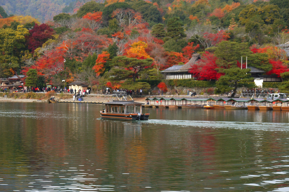 嵐山_紅葉_遊覧船