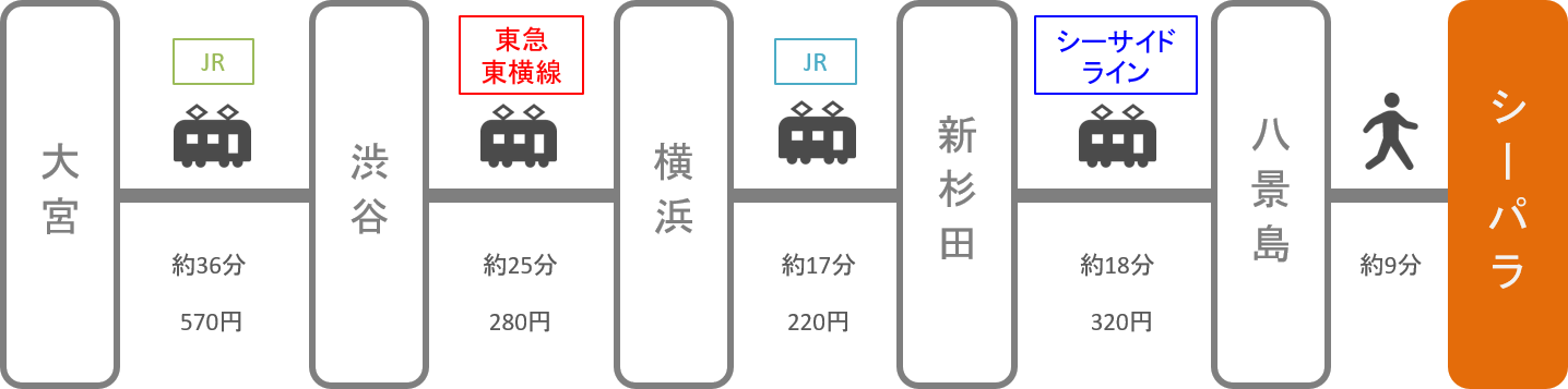 八景島シーパラダイス_大宮（埼玉）_電車